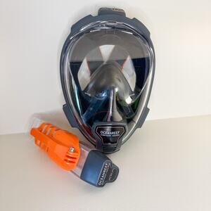 Ocean Reef‎ ARIA QR+ Full Face Snorkeling Mask, Gray, Size: Large